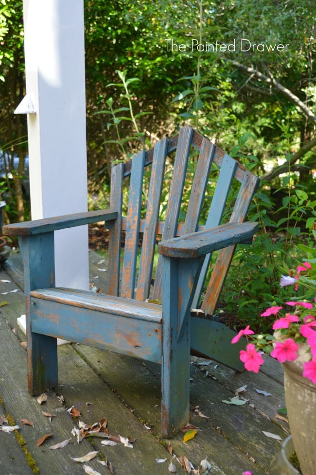 Child's Adirondack chair painted in Annie Sloan