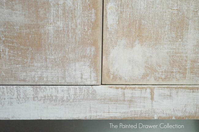 Whitewashed Cabinet bottom by The Painted Drawer