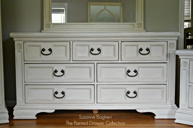 Charlotte S Vintage Broyhill Dresser In Old White And Old Ochre