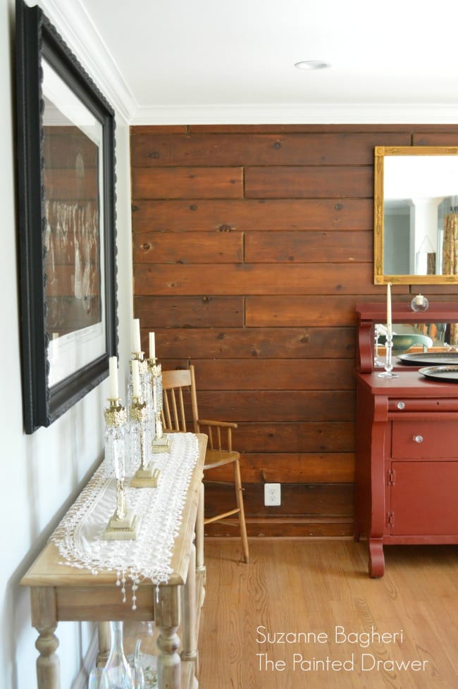 Dining Room with Planked Wall