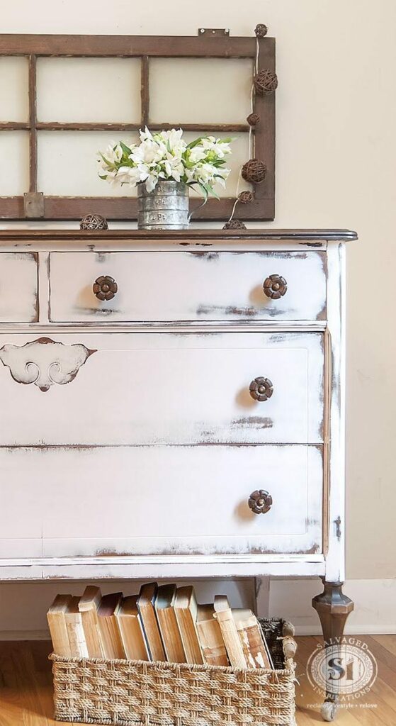 Pretty in Pink Farmhouse Chic by Salvaged Inspirations featured by Tell Us Tuesday
