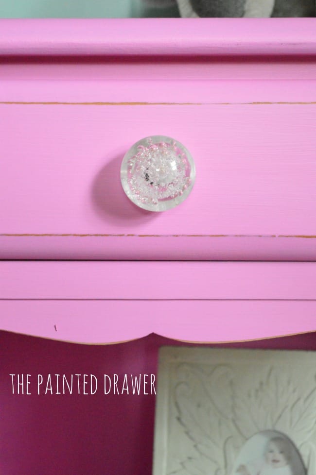 Pink Nightstand by The Painted Drawer