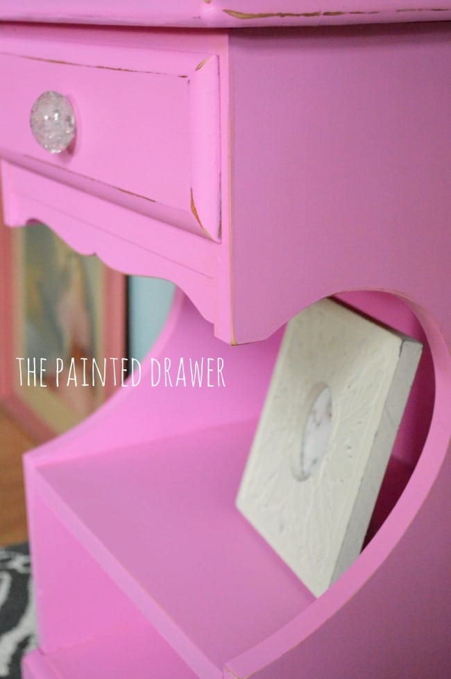 Pink Nightstand by The Painted Drawer
