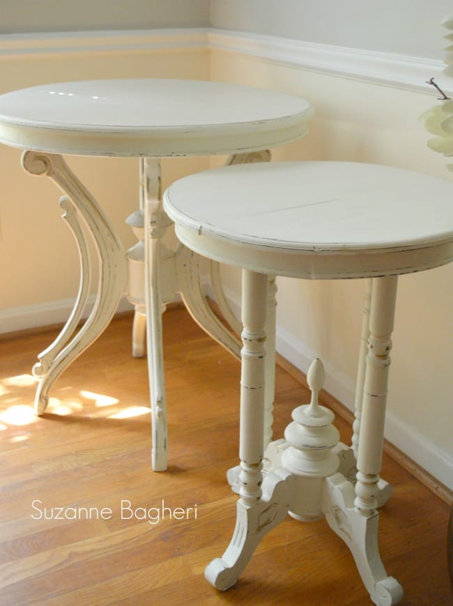 Creamy White Vintage Tables in Annie Sloan Old White