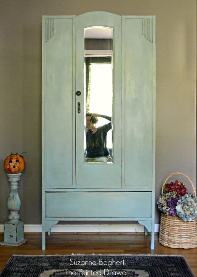 Duck Egg Vintage Armoire by Suzanne Bagheri