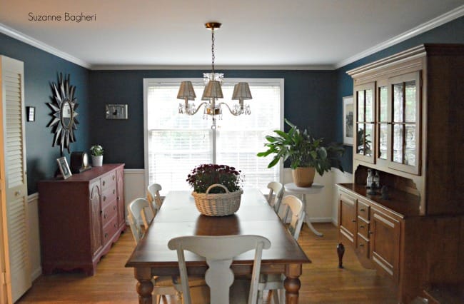 Dining Room in Sherwin Williams Rainstorm