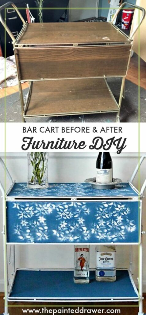 Bar Cart before and after