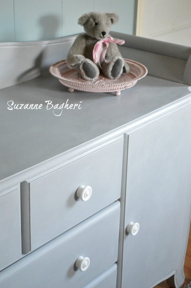 Changing Table in Annie Sloan Paris Grey