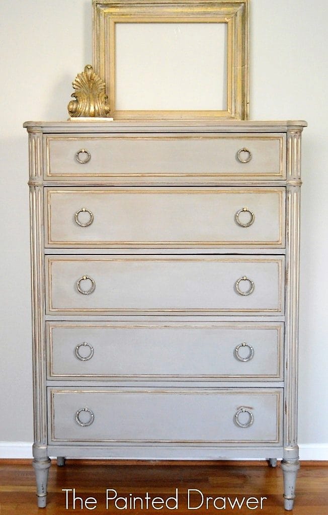 French Linen and Gold Dresser