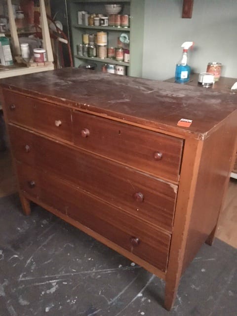 Simply White Farmhouse Dresser, Before and After