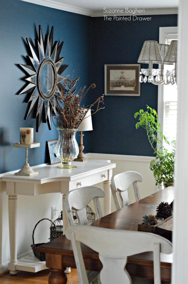 dining room in sherwin williams rainstorm