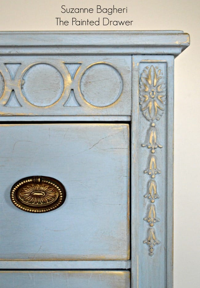 Louis Blue Vintage Dresser Before and After