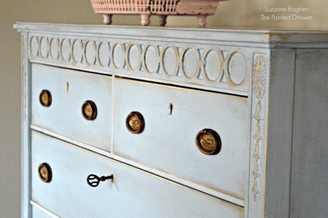 Louis Blue Vintage Dresser Before and After