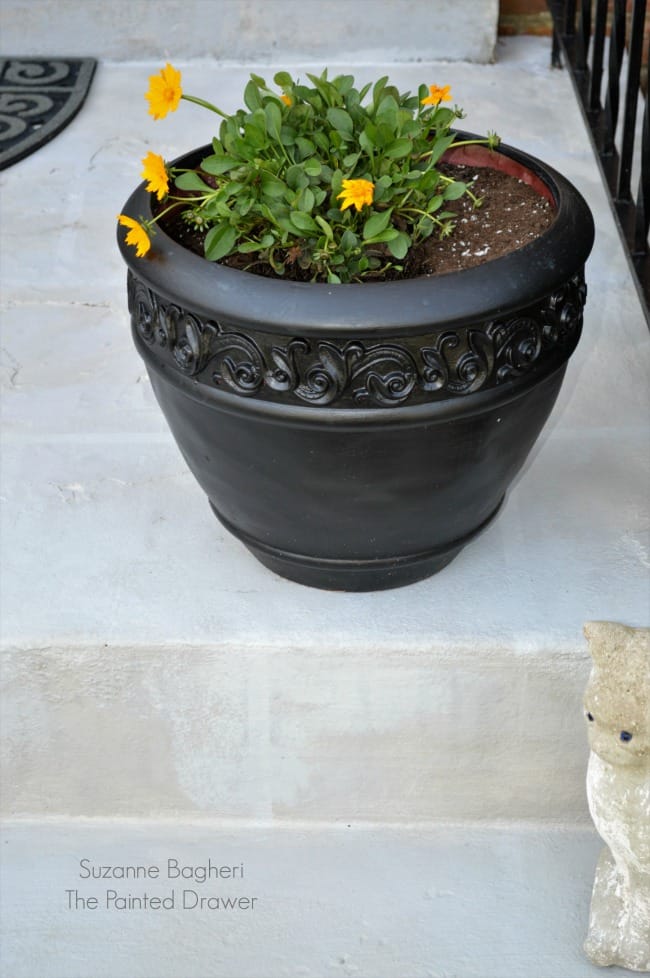 Painted Faux Stone Steps