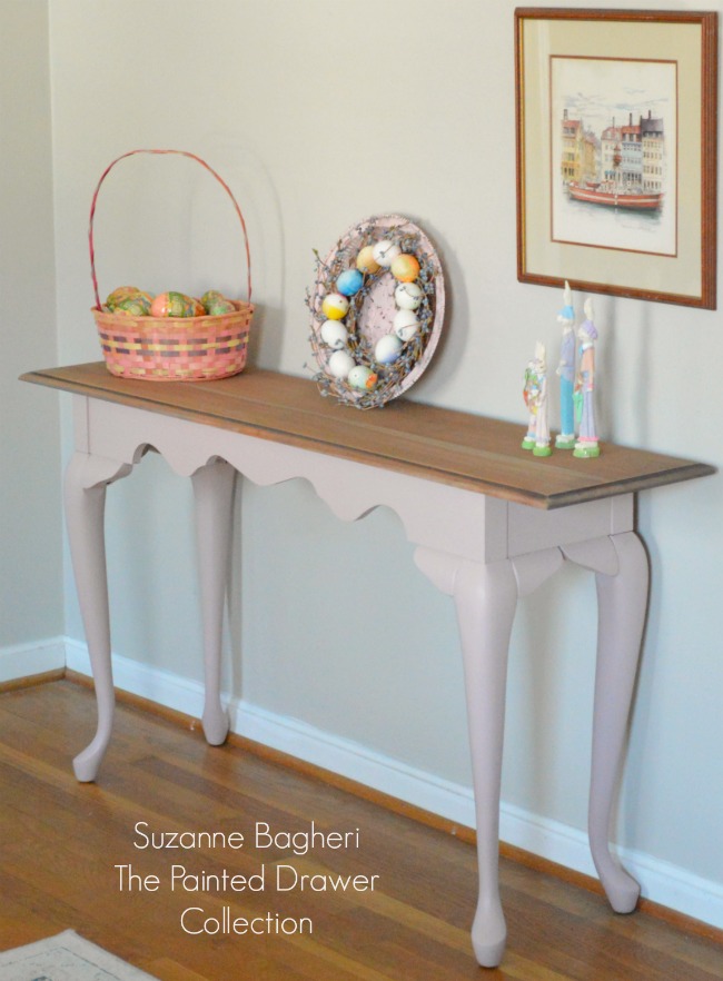 console table in Behr Pink Paint