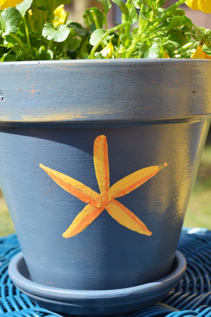 Sponge Painted Flower Pots