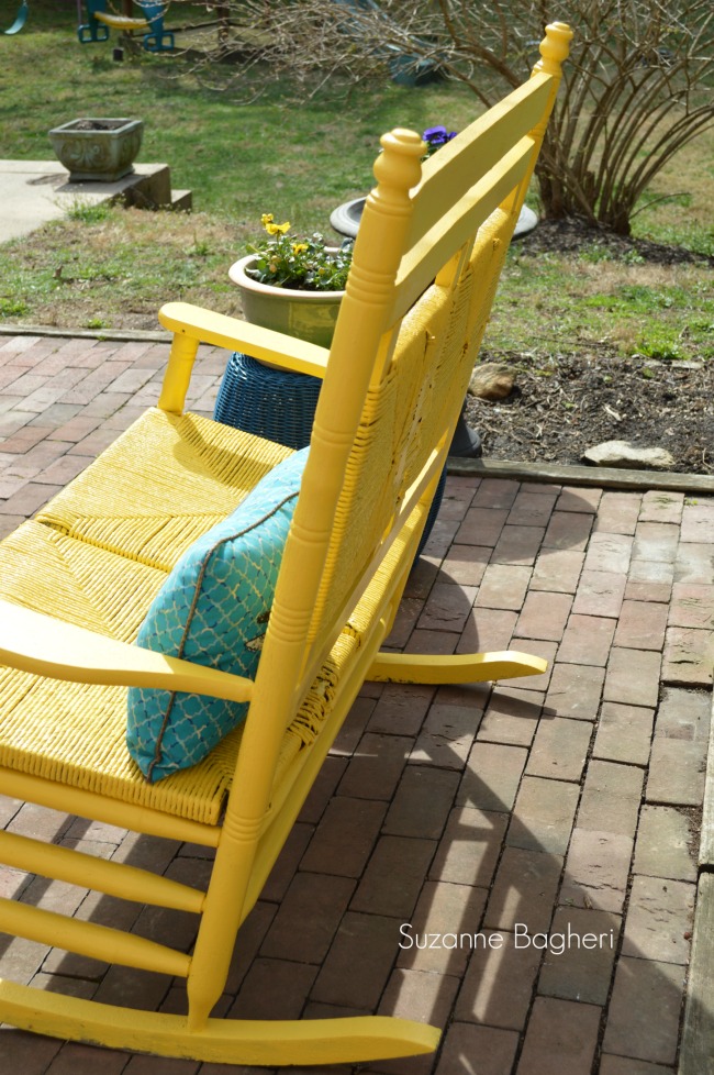 Victorian Yellow Bench