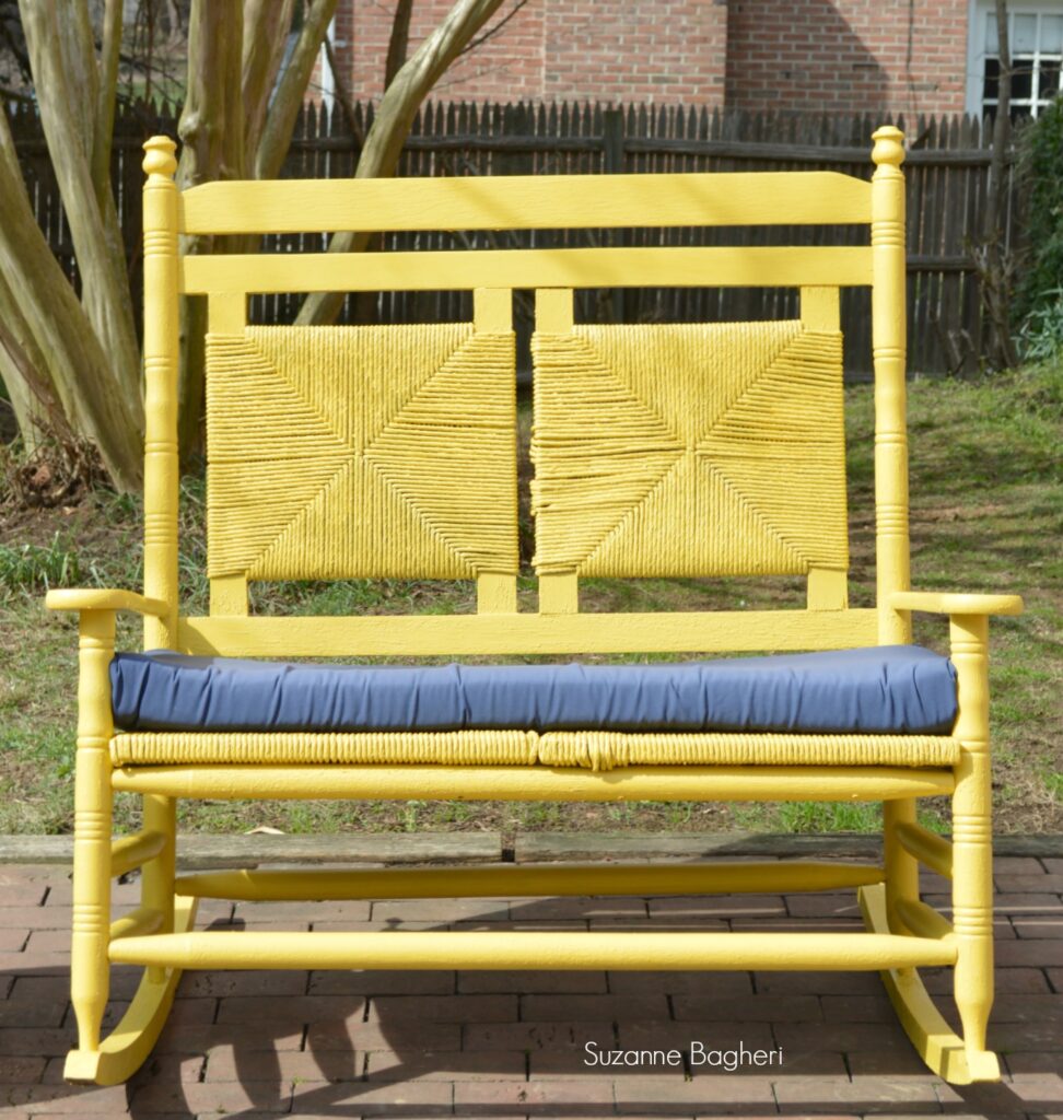 Victorian Yellow Bench