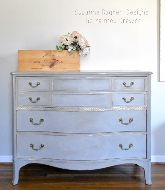 Vintage Bowfront Dresser Before And After