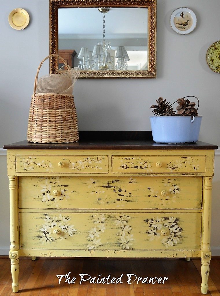 Farmhouse Yellow Dresser