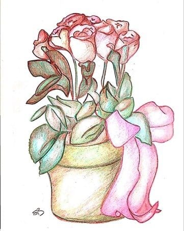 flower pot - hany Gallery - Drawings & Illustration, Flowers, Plants, &  Trees, Flowers, Other Flowers - ArtPal