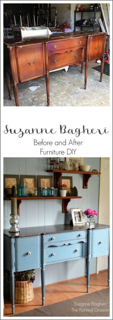 Vintage Sideboard Before and After