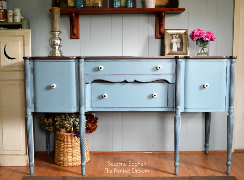 Vintage Sideboard in General Finishes Stillwater Blue