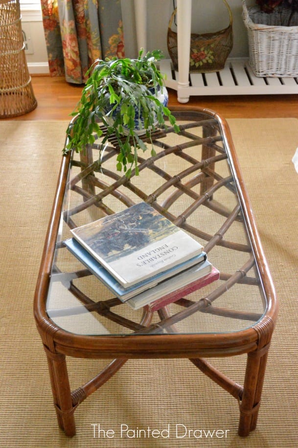 vintage rattan in living room