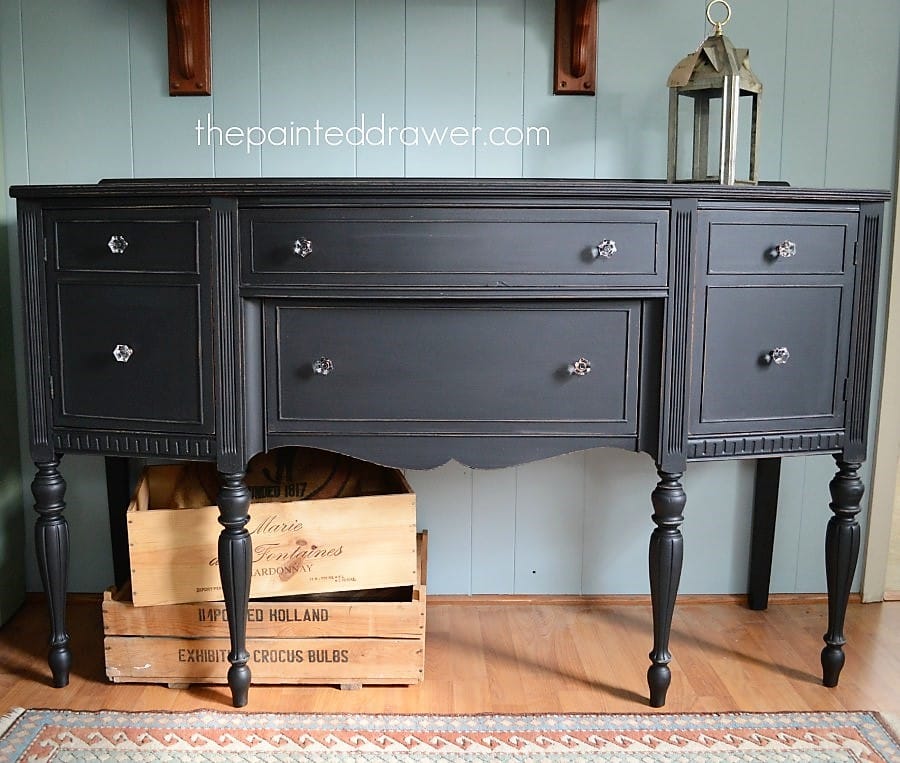 Midnight sideboard staging