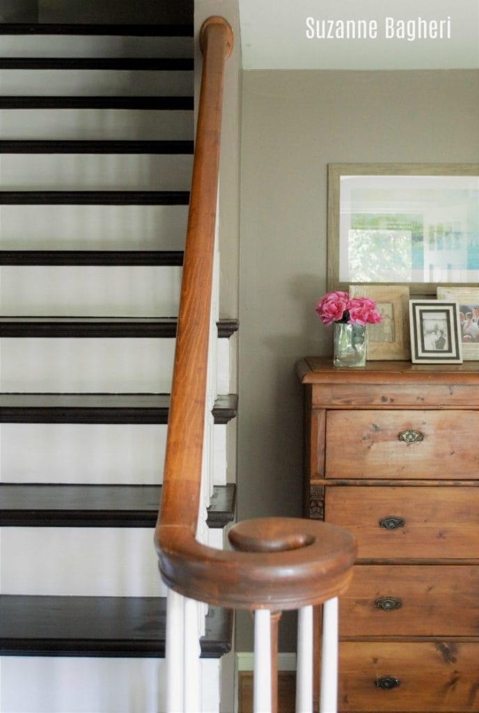 Painted Stairs General Finishes Dark Chocolate Milk Paint