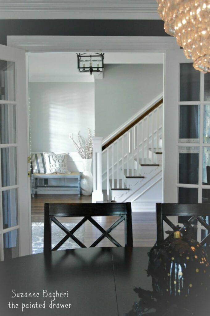 BM Stonington Gray Foyer makeover