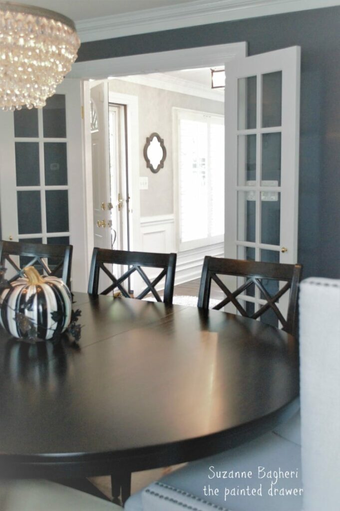 Foyer makeover in BM Stonington Gray