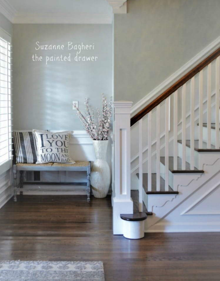 BM Stonington Gray Foyer Makeover