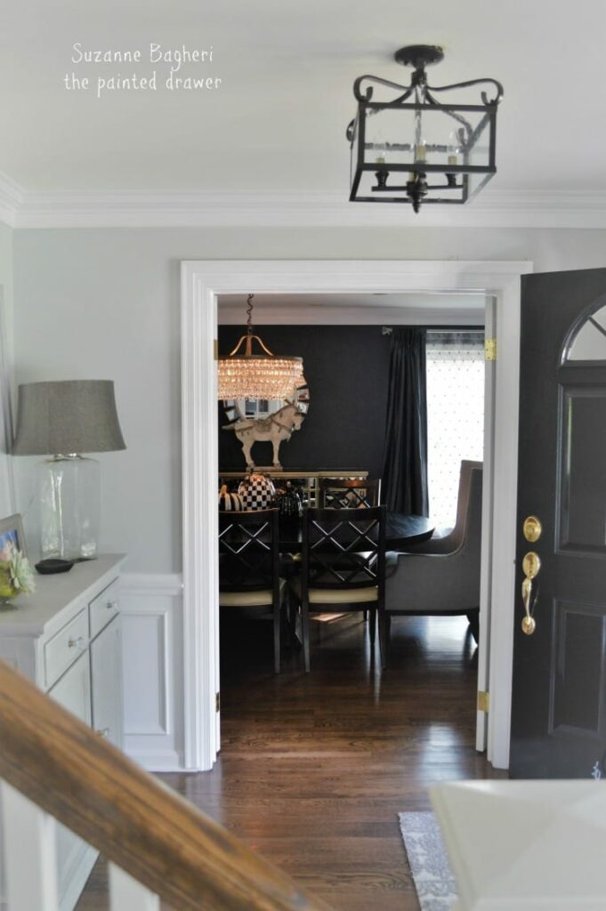 BM Stonington Gray Foyer Makeover