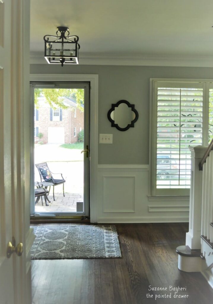 BM Stonington Gray Foyer Makeover