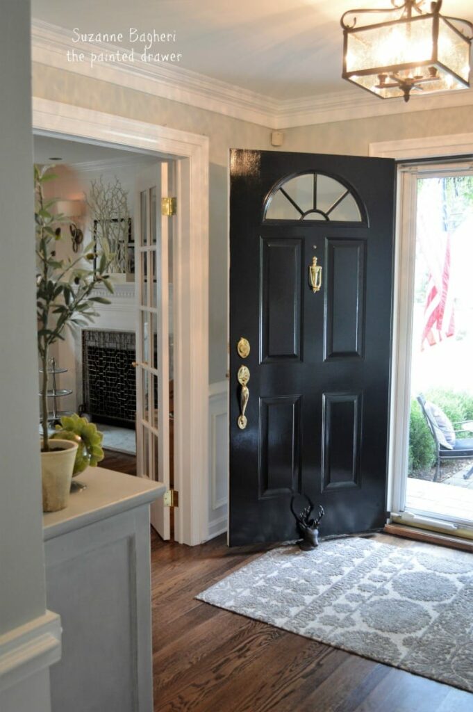 BM Stonington Gray Foyer Makeover