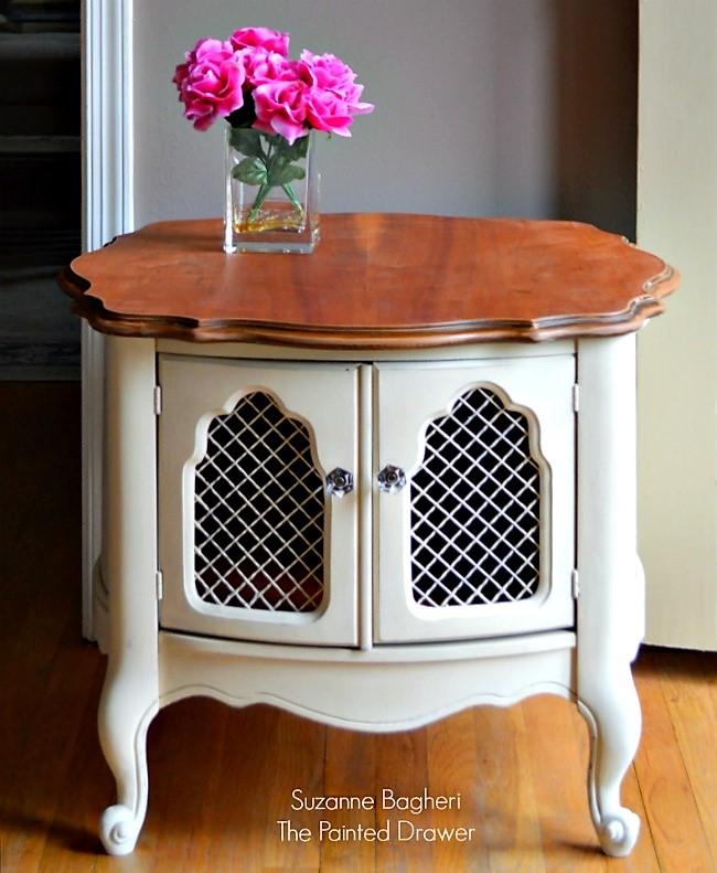 French End Table in Annie Sloan Old White