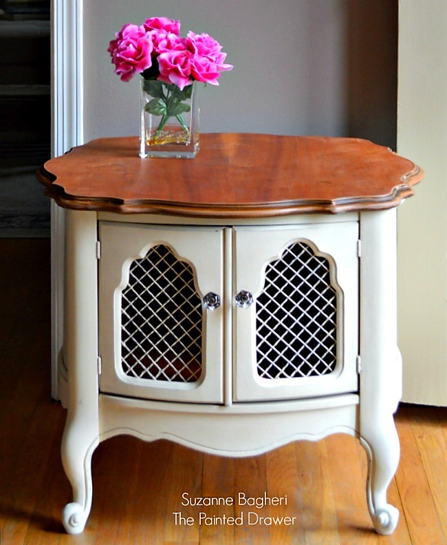 Countdown 2017 French End Table in Annie Sloan Old White