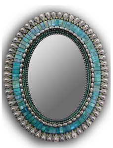 Oval Mosaic Mirror, Gifted Home Decor