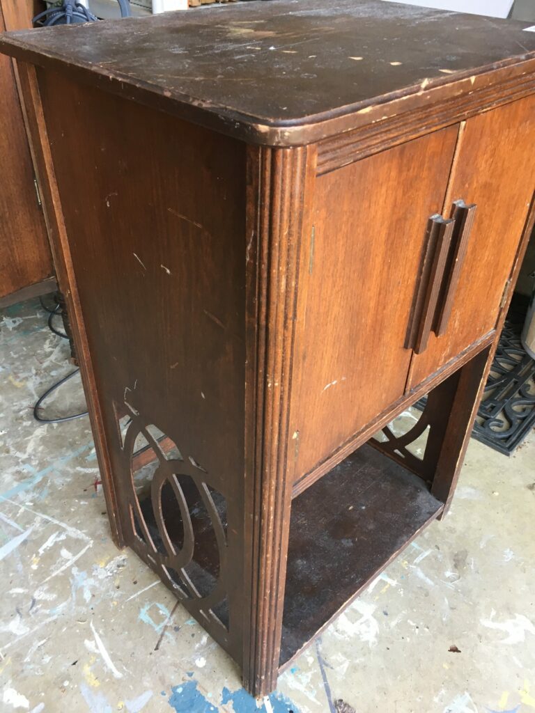 vintage record player cabinet