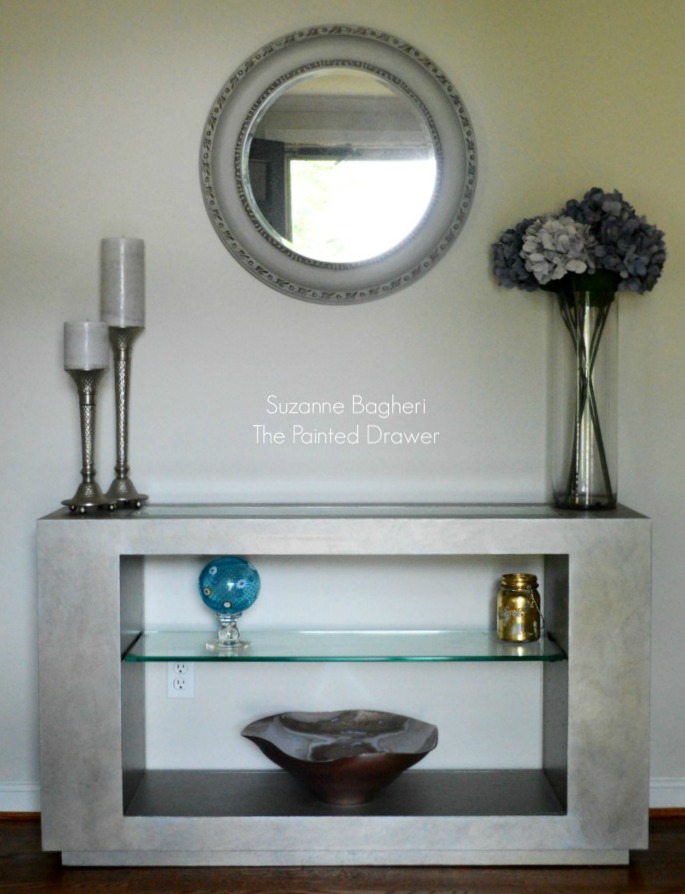 Console Table in Metallic Finish