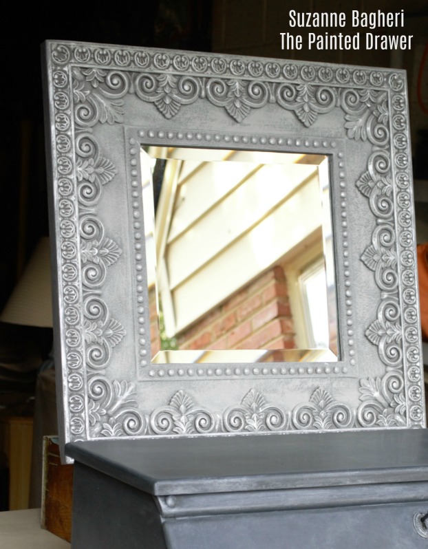 Charcoal Metallic Desk and Mirror Total Makeover