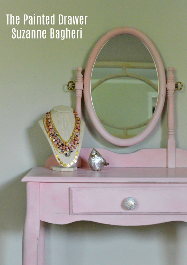Painted Pink Vanity Before and After