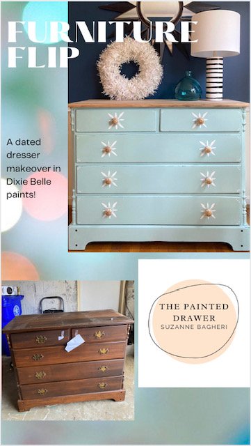 How To Use Dixie Belle Chalk Paint To Makeover A Boring Old Dresser